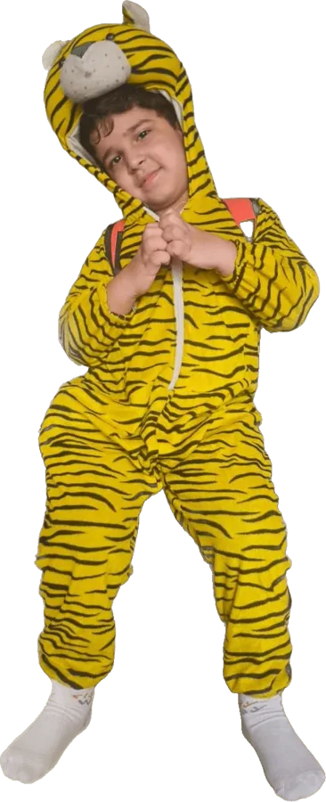 A Playway kid dressed up as a tiger