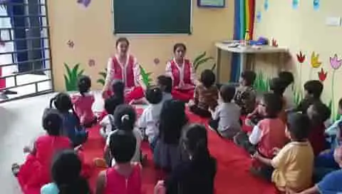 Children listening during story time