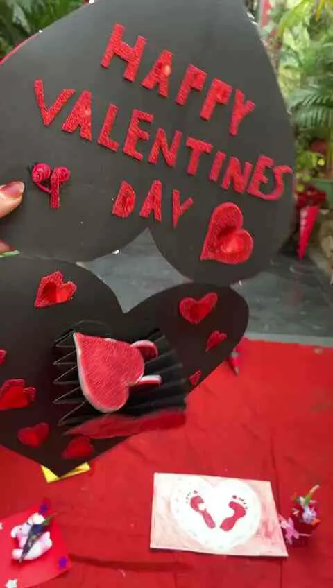 Handmade heart card craft